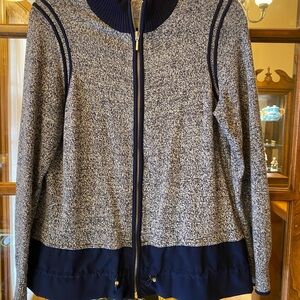 Blue and white Zip-Up Jacket